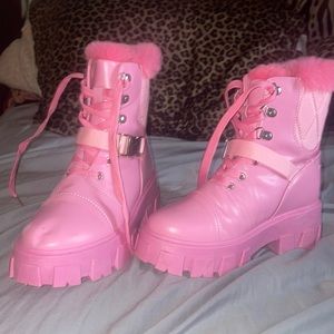 Pink boots
